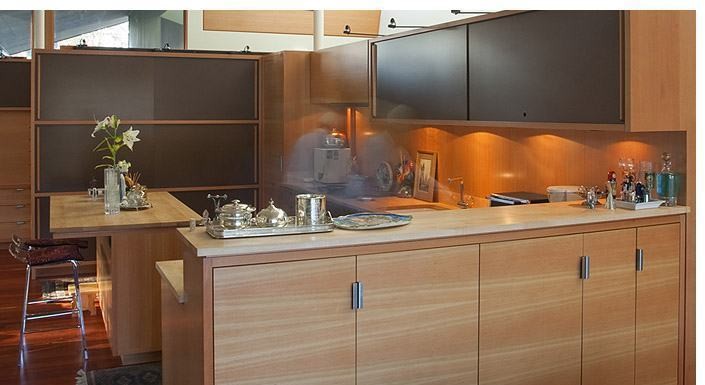 Anders Kitchen — fir cabinetry and steel-panel uppers