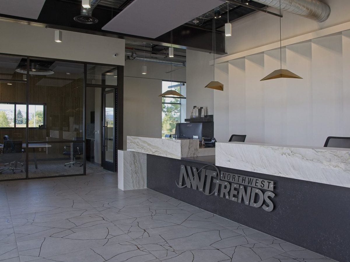 Reception and design studio with marble desk
