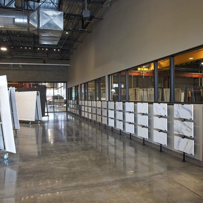 Natural stone, quartz and porcelain samples