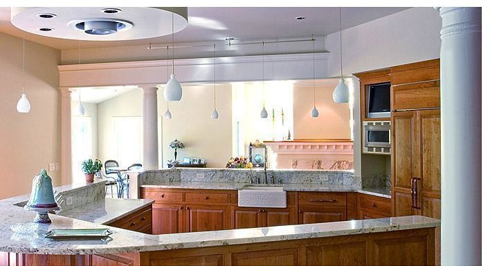 Litt Residence cherry kitchen with granite counters