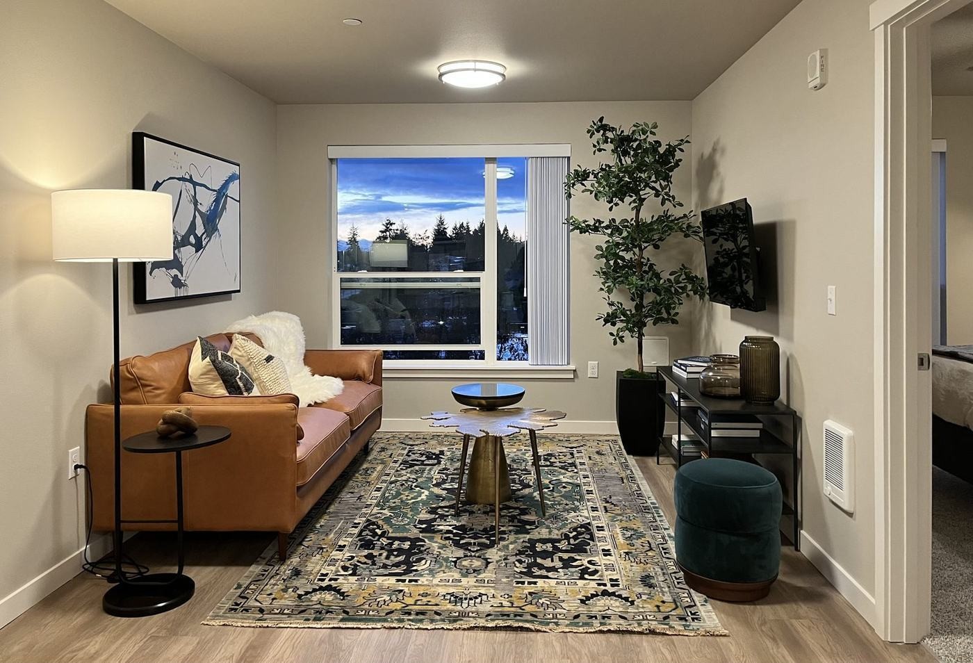 Model unit living room