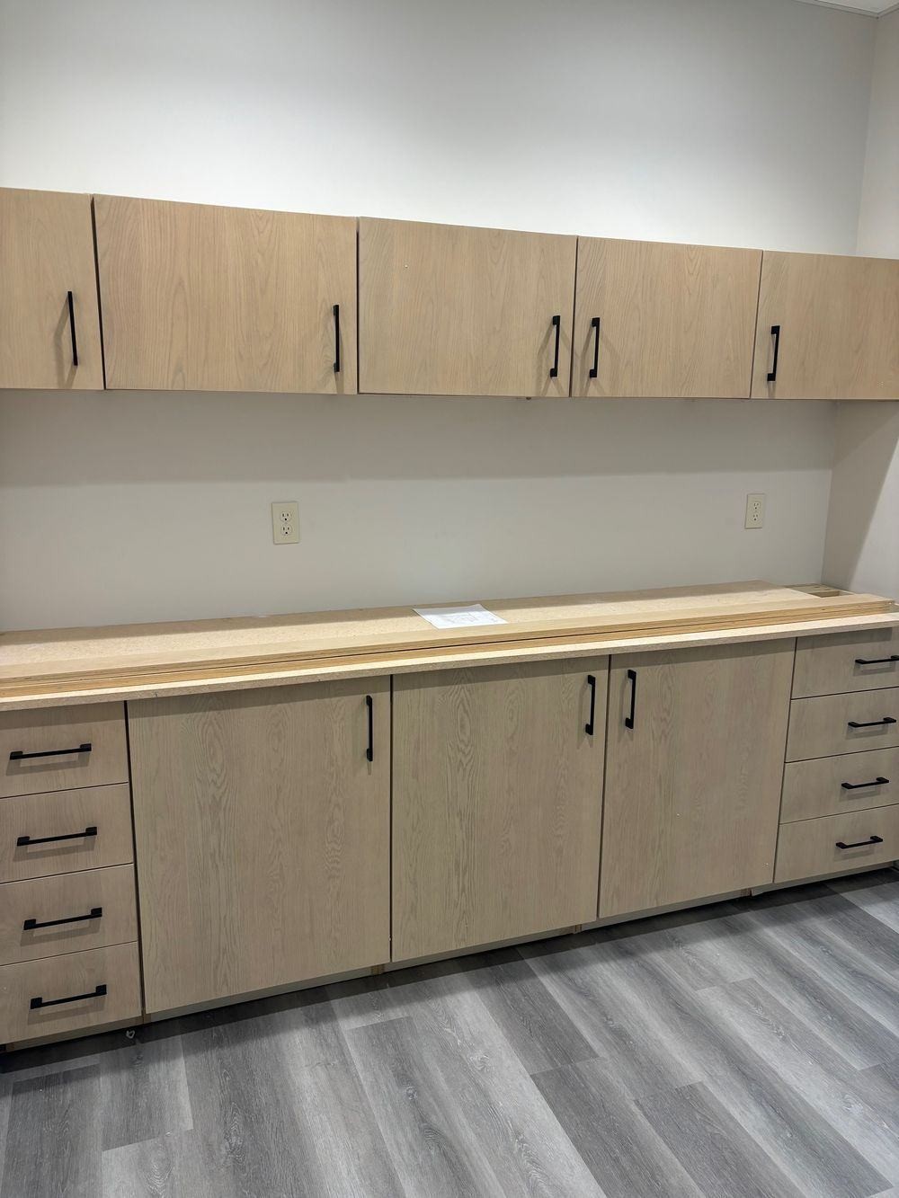 Installed casework run on site